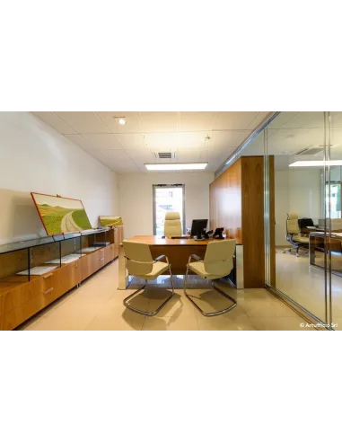 Кресло SITLAND PASSE-PARTOUT для посетителя, кожаное, с высокой спинкой