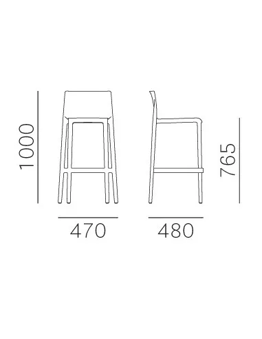 Стул PEDRALI VOLT 678 серый
