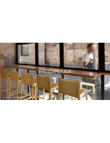 Стул барный PEDRALI VOLT 678 желтый