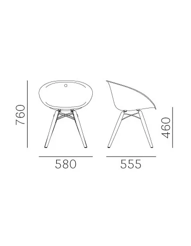 Стул PEDRALI GLISS 904 белый
