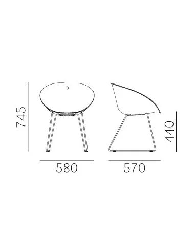 Стул PEDRALI GLISS 920 белый