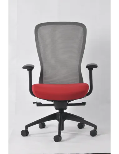 Кресло KRESLALUX IN-POINT GREY-RED эргономичное