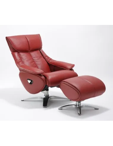 Кресло-реклайнер ALPHA 108, кожаное