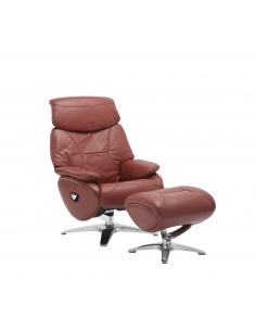 Кресло-реклайнер ALPHA 118, кожаное 2