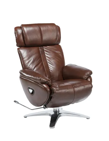 Кресло-реклайнер ALPHA 129, кожаное