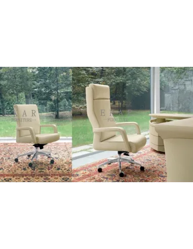 Кресло MY-6015-HL для руководителя, кожаное