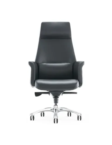 Кресло премиум-класса FORBES SILVER для руководителя, кожаное