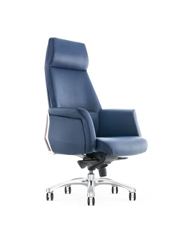 Кресло премиум-класса FORBES SILVER для руководителя, кожаное