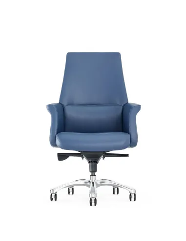 Кресло FORBES SILVER LB премиум-класса, для руководителя, кожаное