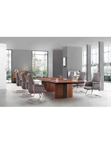 Кресло FORBES SILVER VISITOR для посетителя премиум-класса, кожаное