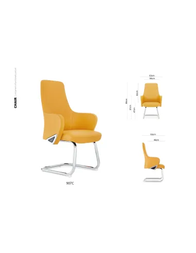 Кресло FLOYD для посетителя, кожаное