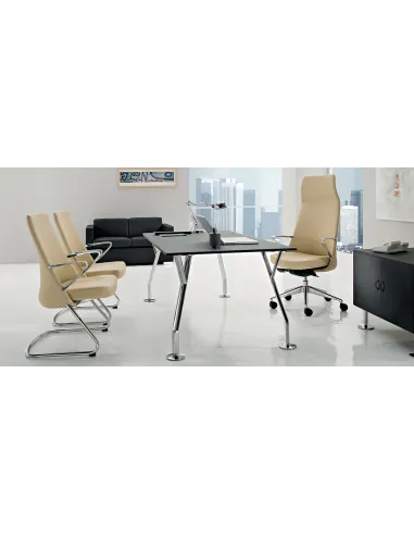 Кресло MPIU COCOON CC401 для посетителя, на полозьях