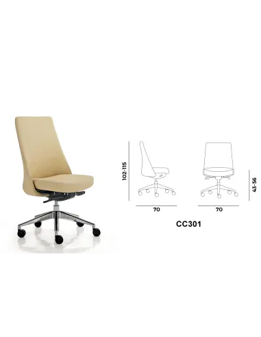 Кресло MPIU COCOON CC301 для посетителя, без подлокотников