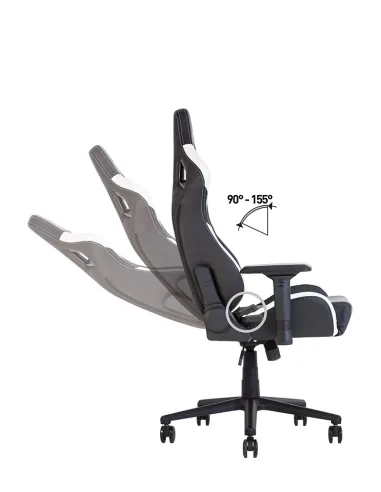 Кресло HEXTER PRO R4D TILT MB70 ECO/02 BLACK/WHITE геймерское