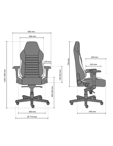 Кресло HEXTER XL R4D MPD MB70 ECO/01 BLACK/GREY геймерское