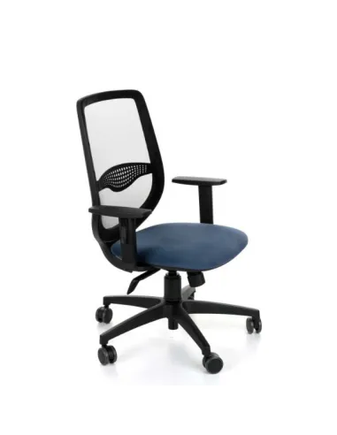 Кресло GROSPOL ZUMA Black/Blue для оператора