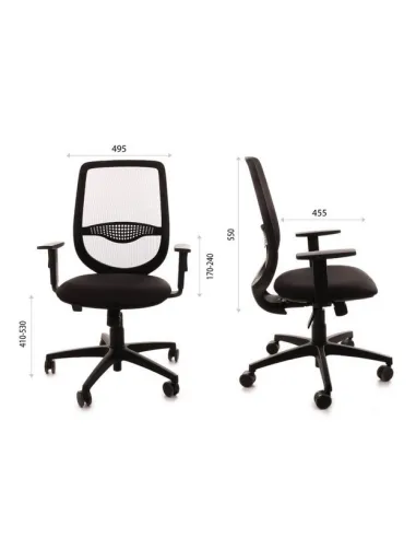 Кресло GROSPOL ZUMA Black/Blue для оператора