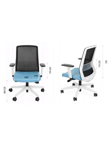 Кресло GROSPOL COCO WS WHITE для оператора