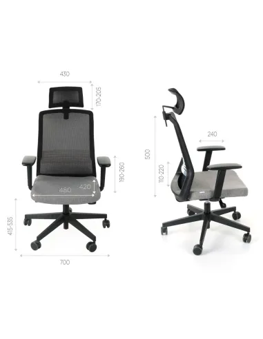 Кресло GROSPOL COCO WS HD WHITE для оператора