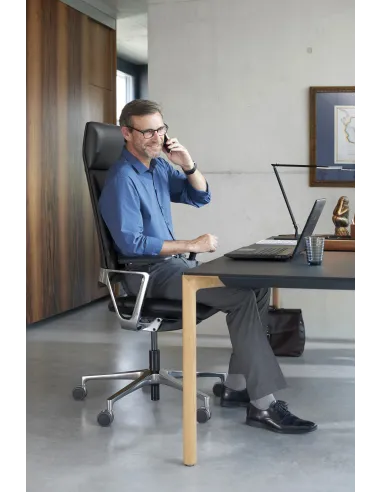 Кресло KLOBER CONNEX2 для руководителя, кожаное