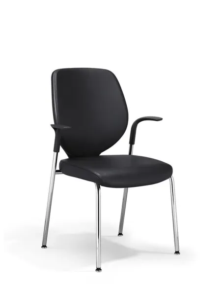 Крісло GIROFLEX 353-7504 CHROME, шкіряне, Швейцарія, гарантія 5 років, 120 кг | Kreslalux