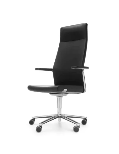 Кресло PROFIM MYTURN 10Z CHROME-O для руководителя, кожаное