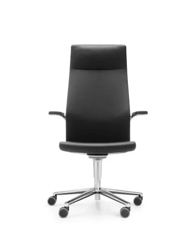 Кресло PROFIM MYTURN 10Z CHROME-O для руководителя, кожаное