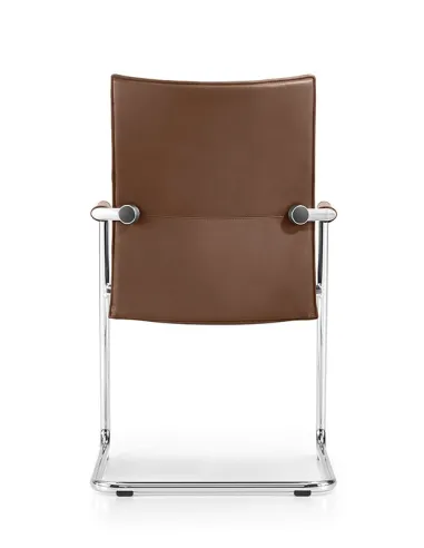 Кресло GIRSBERGER DIAGON EXECUTIVE для посетителя, кожаное, на полозьях