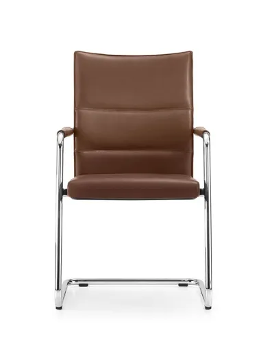 Кресло GIRSBERGER DIAGON EXECUTIVE для посетителя, кожаное, на полозьях