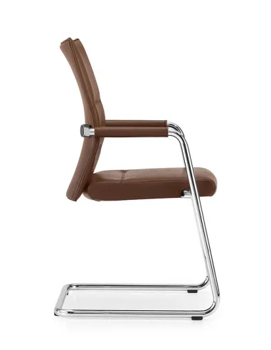 Кресло GIRSBERGER DIAGON EXECUTIVE для посетителя, кожаное, на полозьях