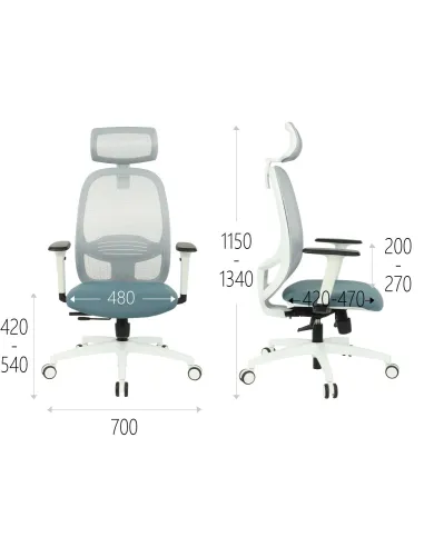 Кресло GROSPOL NODI WS HD для оператора