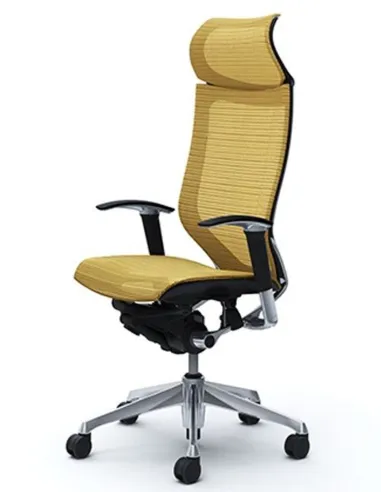 Кресло Okamura CP эргономичное, с подголовником и подлокотниками