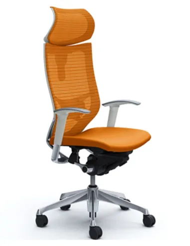 Кресло Okamura CP эргономичное, с подголовником и подлокотниками