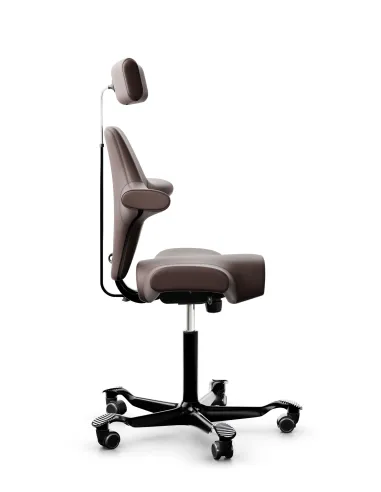 Кресло HAG CAPISCO 8107 BLACK, кожаное, эргономичное