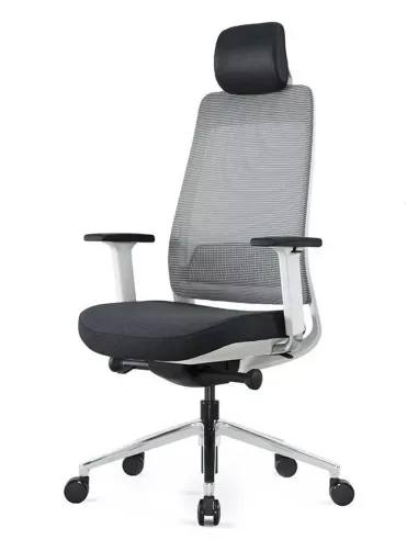 Кресло KRESLALUX FILO-A1 WHITE (Grey + Black) эргономичное